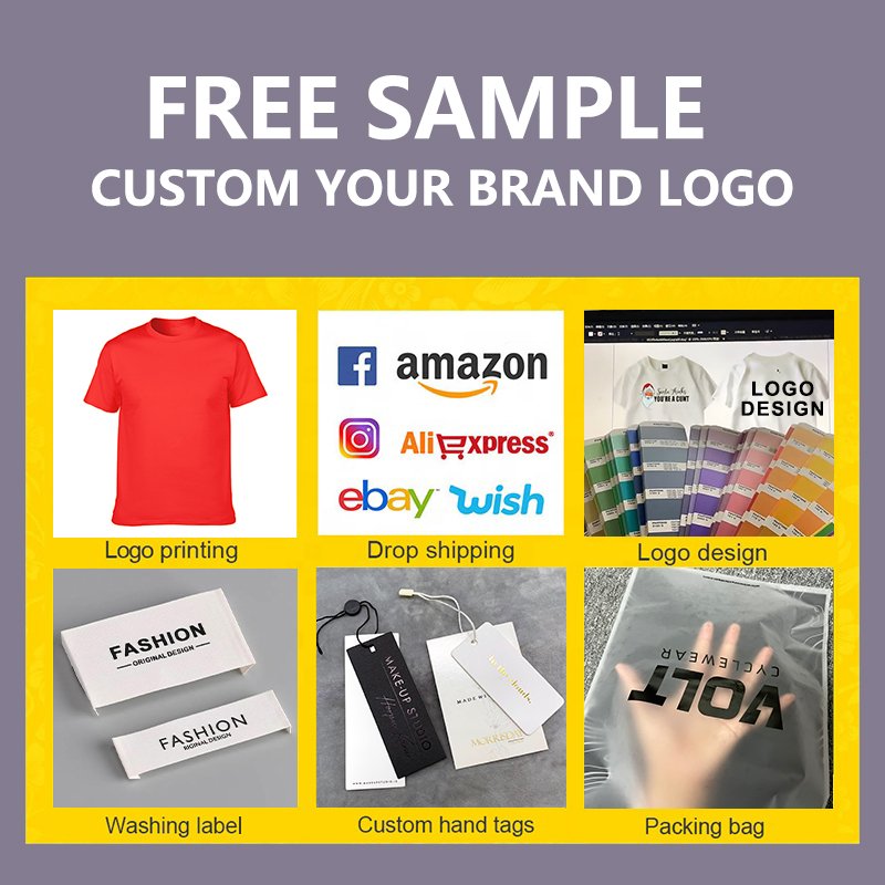 Custom Your Brand Logo Printed Men'S T-Shirts High Quality Blank Cotton White Black T Shirt For Men