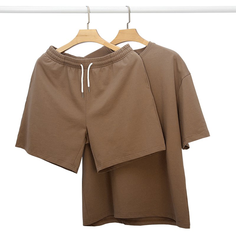 Summer 2 piece shortsleeve t-shirt and shorts set two piece men's t shirt and shorts sets clothes for men