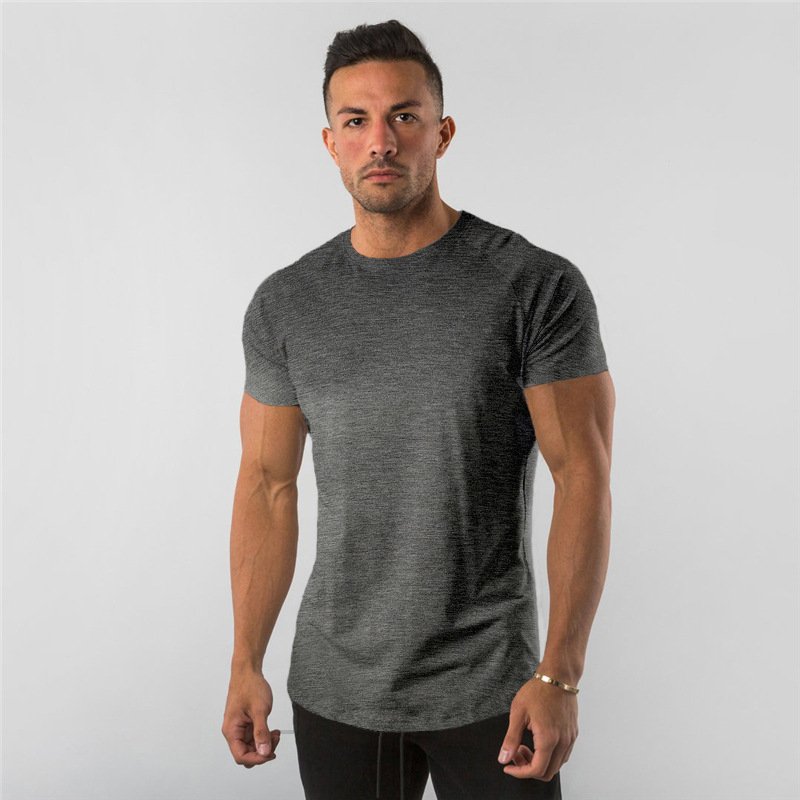 Full custom gym t-shirt for men sportswear 95% cotton 5% elastan sport fitness t shirt for men gym wear plus size men's t-shirts