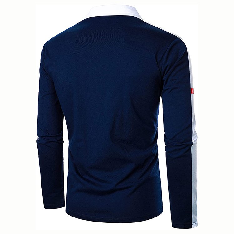 High-Demand Custom Designed Men's Slim Fit Organic Cotton Polo Shirt Fashionable Comfortable Long Sleeve Top Long Factory Direct