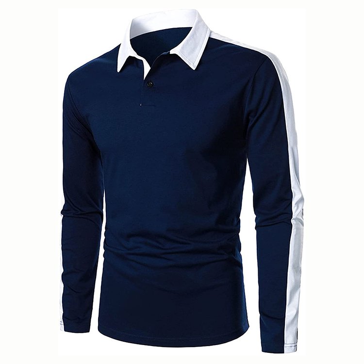 High-Demand Custom Designed Men's Slim Fit Organic Cotton Polo Shirt Fashionable Comfortable Long Sleeve Top Long Factory Direct