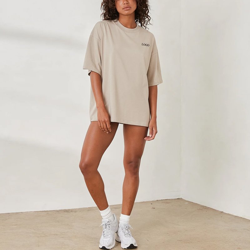 F230371 Clothing Manufacturers Custom T-Shirt Logo Patch Women Oversized Tee Classic Causal Running Sports T-Shirt For Women