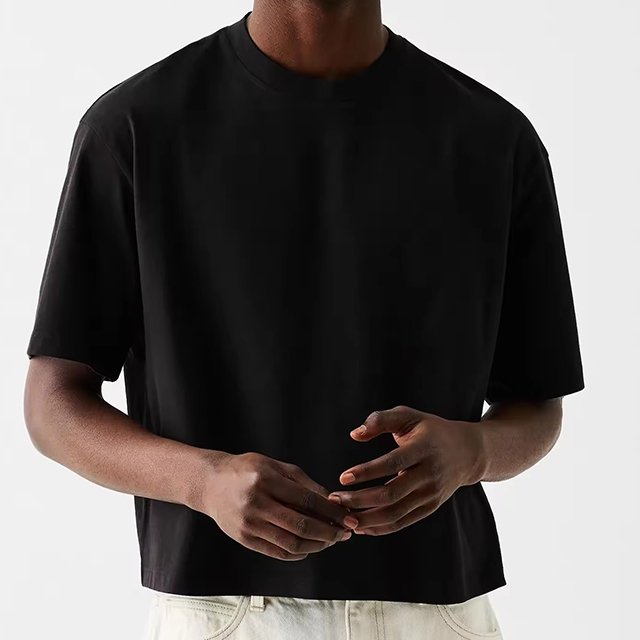 Wholesale custom logo round-neck t shirt mens quality cotton spandex blank fashion printed stylish casual t shirt for men