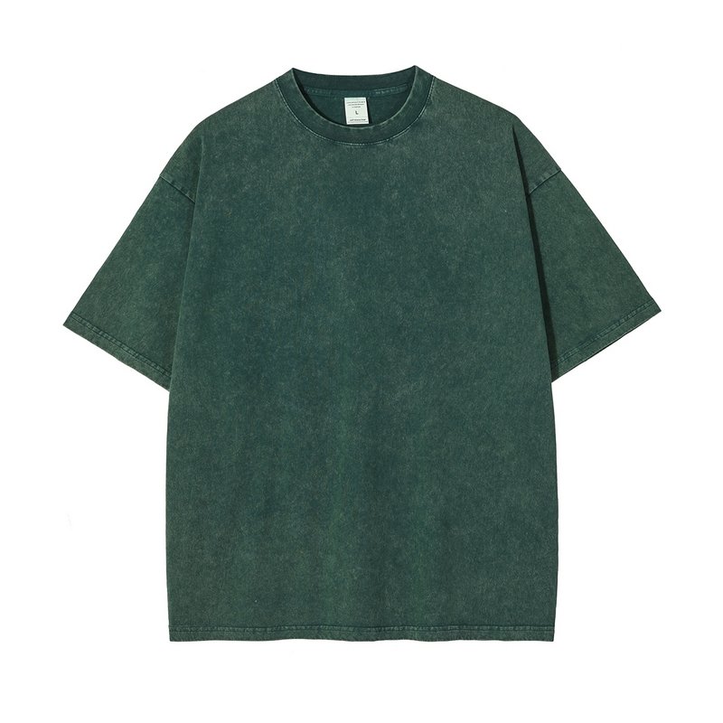 OEM Custom Streetwear Graphic Tees Washed Vintage Men's T Shirt Oversized Drop Shoulder Acid Wash T-Shirt
