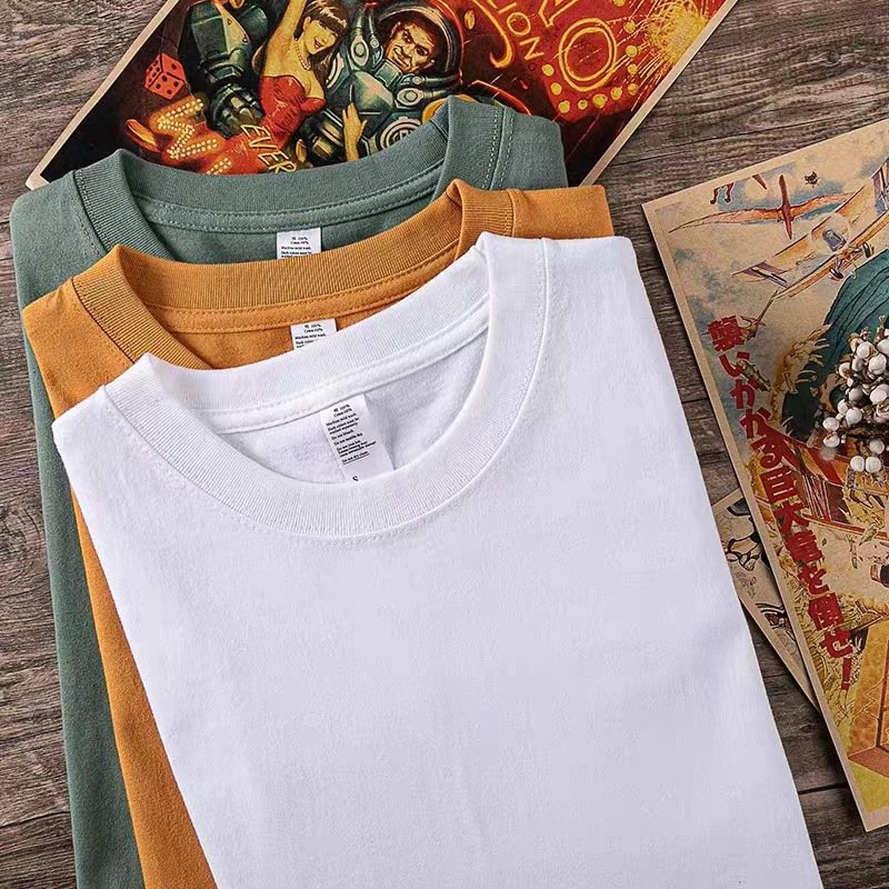 High Quality 100% Cotton Blank T-shirts Wholesale Heavyweight Oversized Tshirt Printing Custom Men's T Shirt