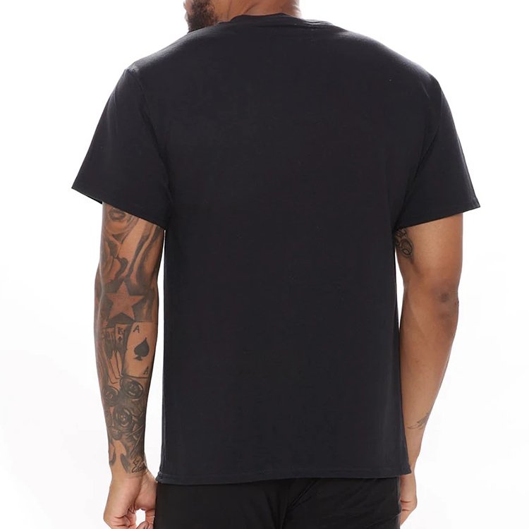 Customized Men's High Quality printed embroidery T-Shirts 100% Organic Cotton Round Neck Heavyweight Blank T-Shirts For Men