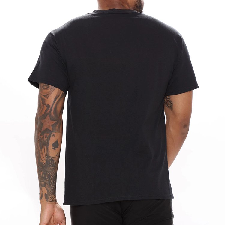 Customized Men's High Quality printed embroidery T-Shirts 100% Organic Cotton Round Neck Heavyweight Blank T-Shirts For Men