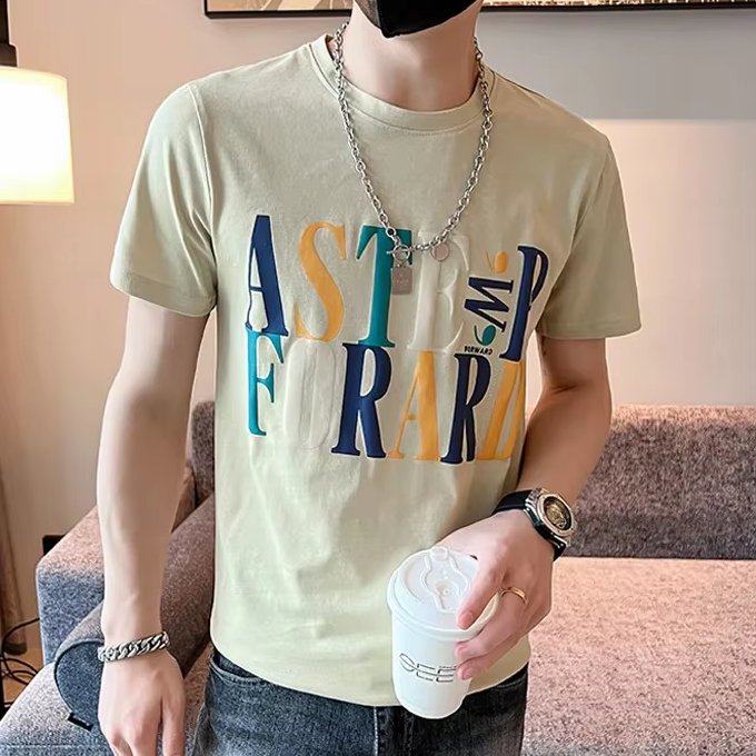Casual blank plain t-shirt Quick Dry custom logo mutil color t-shirt Seamless T Shirt for men
