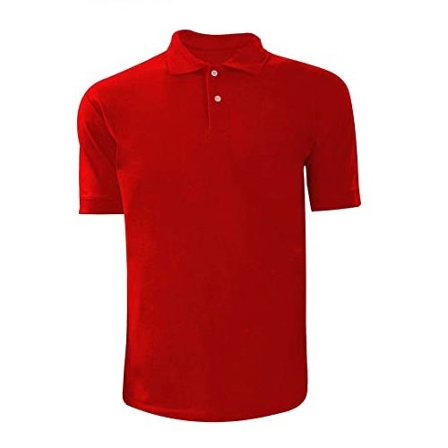 High Quality Men's Polo Shirts Red with Short Sleeves Stylish Oriented Logo Wholesale Export from Bangladesh Made Silk Fabric