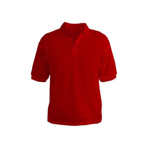 High Quality Men's Polo Shirts Red with Short Sleeves Stylish Oriented Logo Wholesale Export from Bangladesh Made Silk Fabric