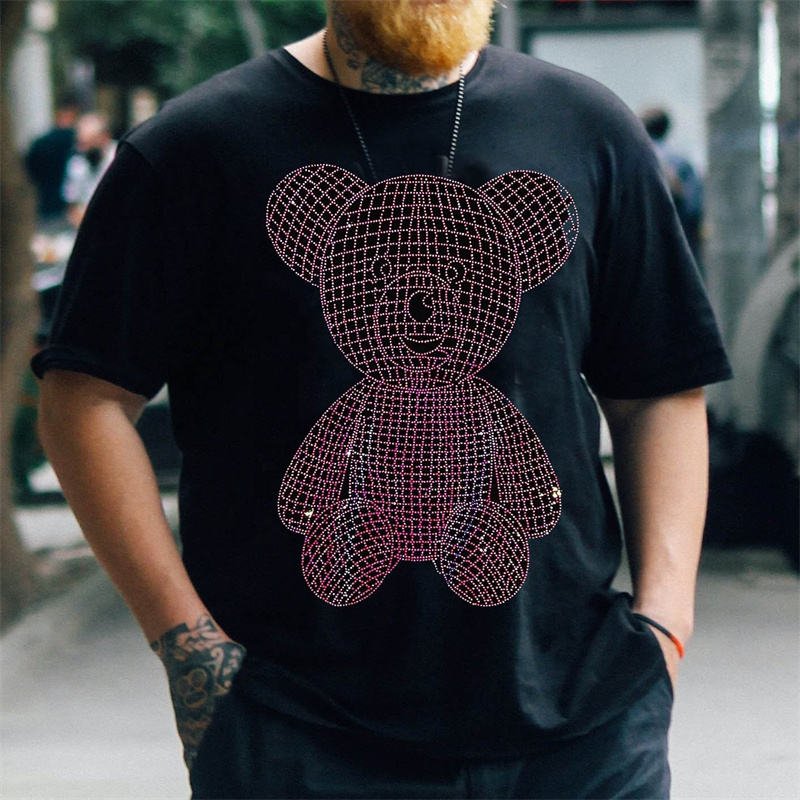 T shirt Manufacturer Oversized Embroidery Boxy Cropped T-shirt Vintage Sun Faded Rhinestone Custom Tee Shirts