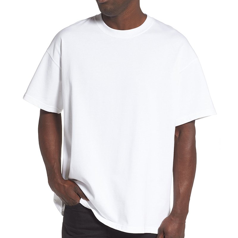 YWGH High Quality 100% Cotton Blank T-shirts Wholesale Heavyweight Oversized Tshirt Printing Custom Logo Men's T Shirt