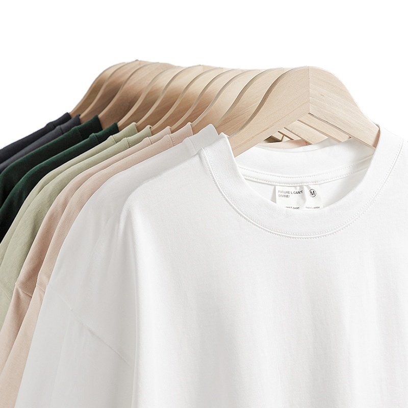 YWGH High Quality 100% Cotton Blank T-shirts Wholesale Heavyweight Oversized Tshirt Printing Custom Logo Men's T Shirt
