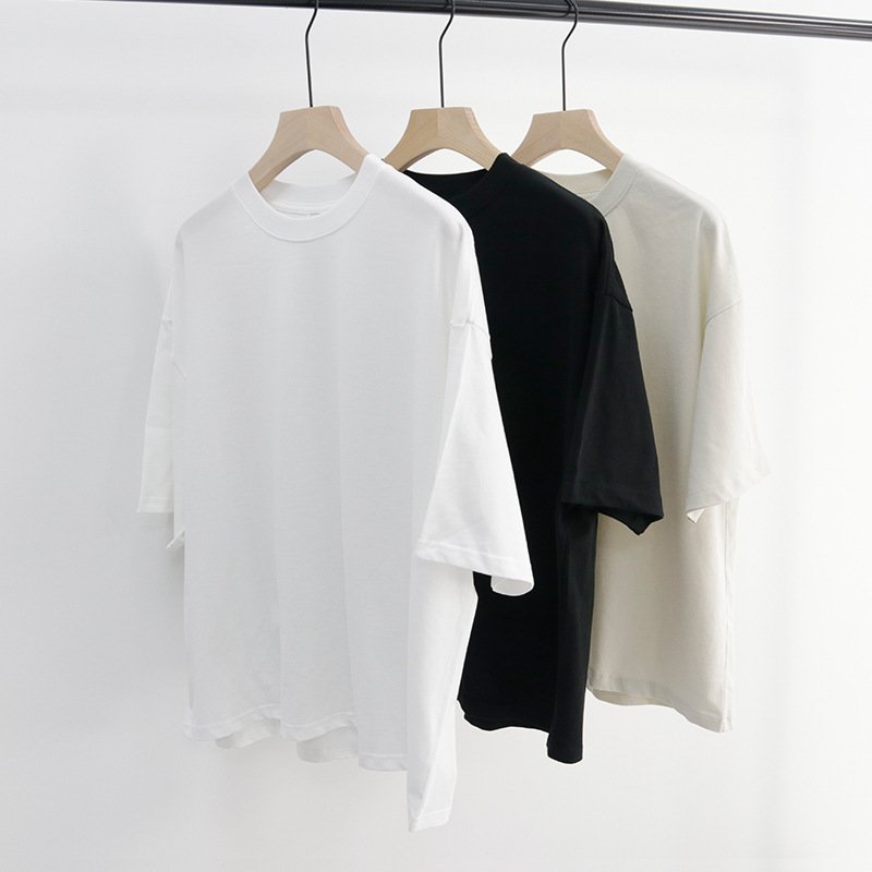 240GSM heavyweight t shirt oversize cropped boxy fit men's t-shirt casual oversized tshirt blank t shirt custom t shirt for men