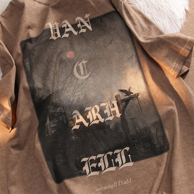 Wholesale Men Custom Logo Print T Shirt Streetwear 100% Cotton t Shirts Customize Oversized Printing Graphic Vintage t-Shirt