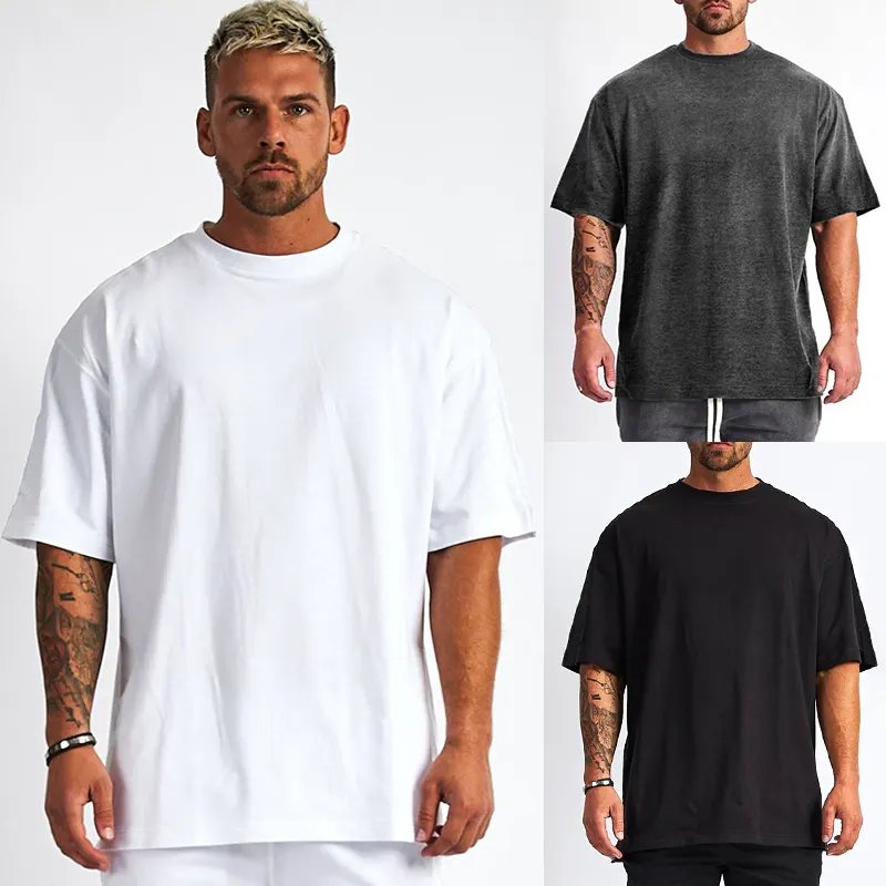 Custom cotton Tshirt Wholesale Blank Men Brand Bulk Heavy Weight 100% Organic Supima Pima Cotton Unisex Quality Black T Shirt