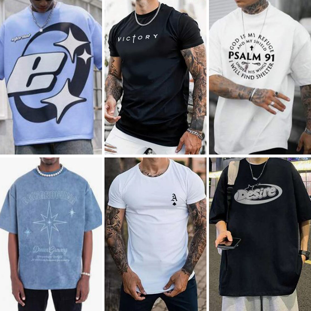 Wholesale inventory of short sleeved men's t-shirts summer fashion top loose and casual men's t-shirts randomly shipped