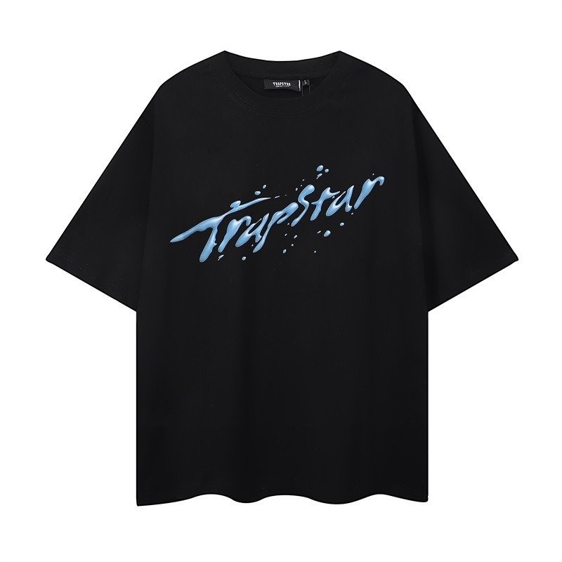 Trapstar Casual T-shirt Multicolor Monogram Print Double Cotton Loose High Quality Short Sleeve Men t shirts Unisex