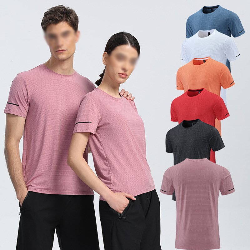 Summer Fashion Badminton Training Unisex Nylon T Shirt High Quality Custom 3m Reflective Printed Short Sleeve Men's T-shirts