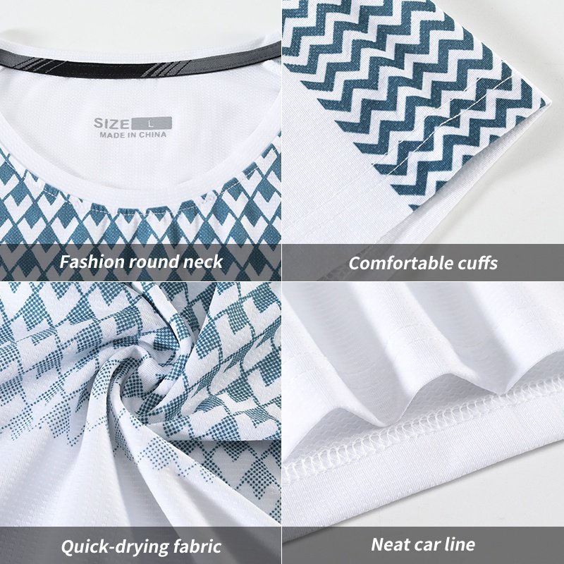 High Quality Polyester Plain Men's T Shirt Custom Printing Logo Gym Sports Round Neck Men Shirts