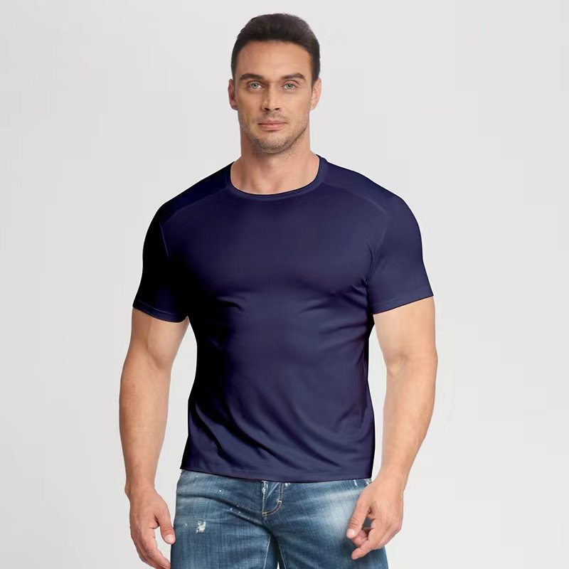 Wholesale of large regular T-shirts, custom printed men's blank T-shirts, regular T-shirts, sportswear, men's shirts