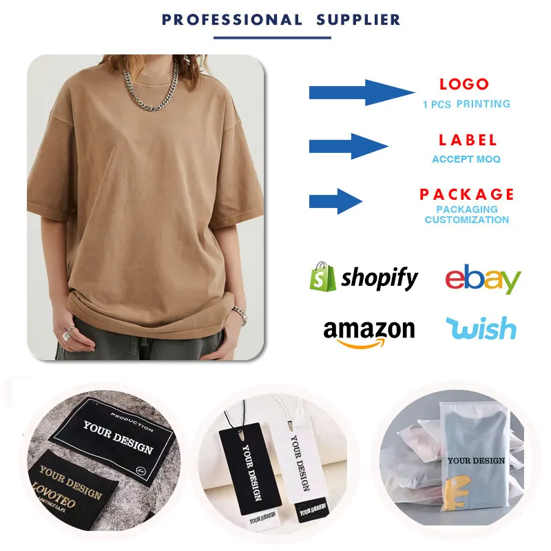 Wholesale of large regular T-shirts, custom printed men's blank T-shirts, regular T-shirts, sportswear, men's shirts