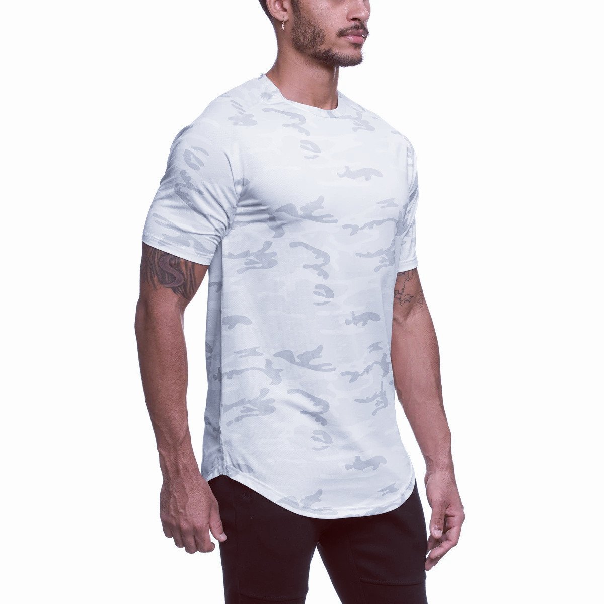 2022 summer gym sports fitness short sleeve men's quick-drying breathable soft and comfortable training body men's T-shirt
