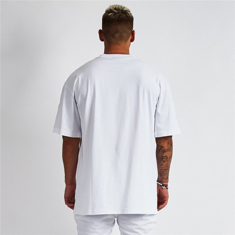 custom color screen dtg print plus size blank streetwear vintage short sleeve drop shoulder oversized t-shirts