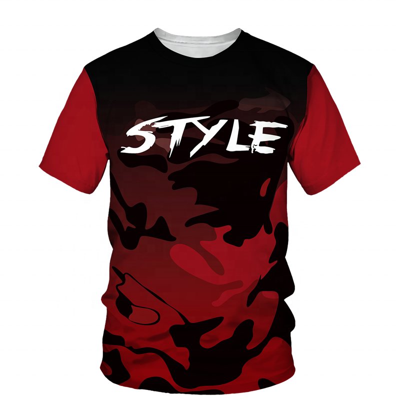 100% Cotton Summer Camouflage Guy Men's Casual Outdoor Sportswear Men's and Women's T-Shirts Jungle Round Neck Tees Short