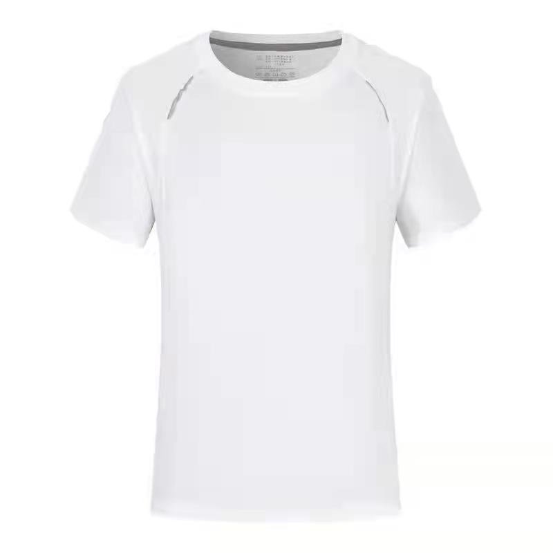 Europe And America Summer Short Sleeved Shirt Elastic Force Men's T-shirts Round Neck Sports T-Shirts Fitness Wear