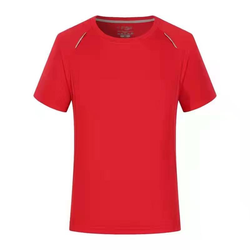 Europe And America Summer Short Sleeved Shirt Elastic Force Men's T-shirts Round Neck Sports T-Shirts Fitness Wear
