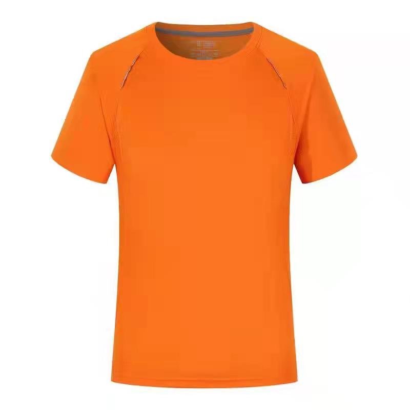 Europe And America Summer Short Sleeved Shirt Elastic Force Men's T-shirts Round Neck Sports T-Shirts Fitness Wear