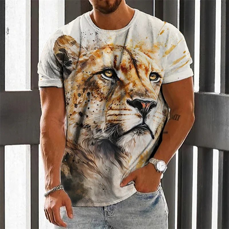 High Quality Men's Casual Short-Sleeved T-Shirt Oversized Neck Polo Quick-Dry Soft Knitted Fabric Digital Printing Casual Style