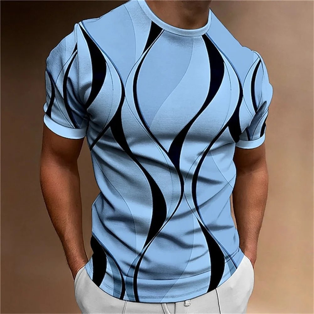 High Quality Men's Casual Short-Sleeved T-Shirt Oversized Neck Polo Quick-Dry Soft Knitted Fabric Digital Printing Casual Style