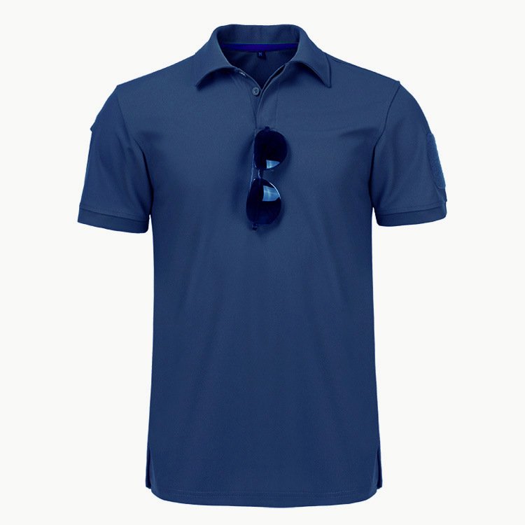 Men's Short Sleeve Quick Dry Sport Polo Shirt Male Outdoor Summer Men Clothes Tactical Camo Plain Turn-down Polo Shirts t-shirt