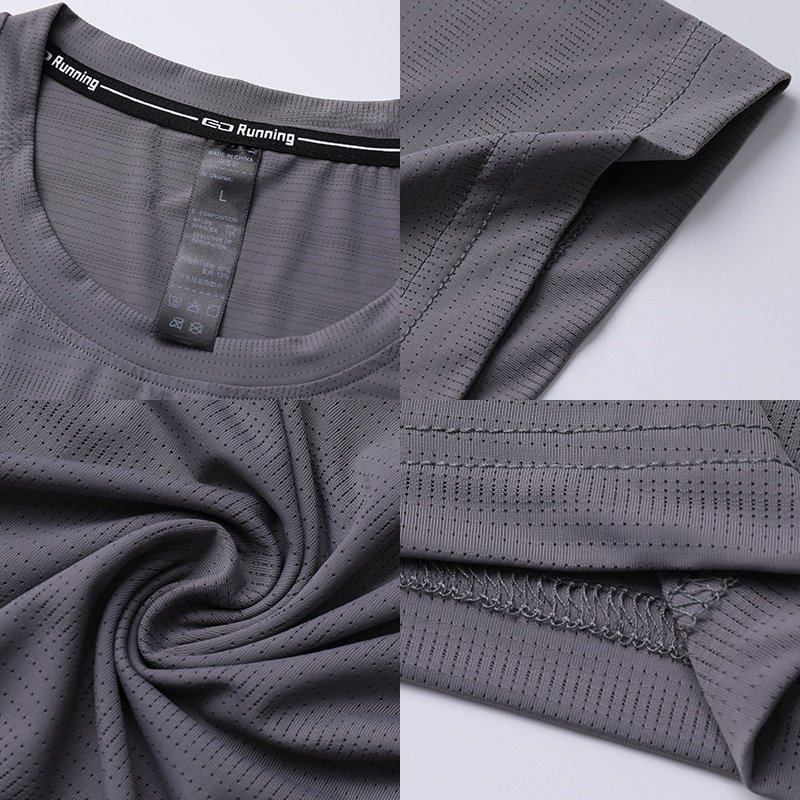 Wholesale Blank Elastic Sportswear Gym Fitness T Shirts for Men