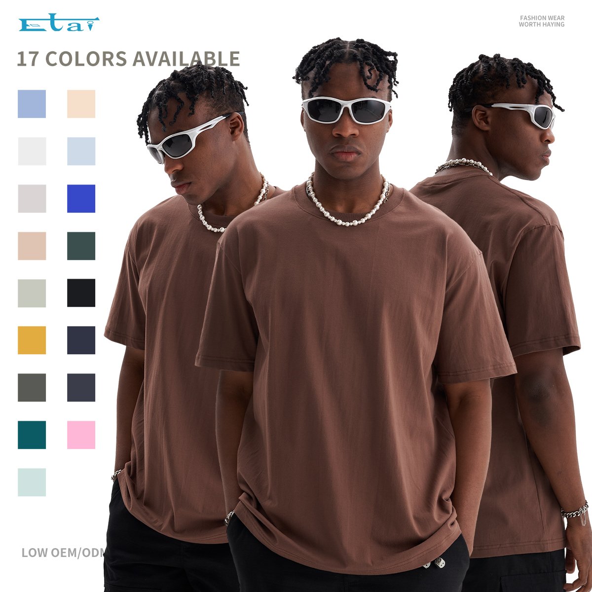 Wholesale High Quality 100% Cotton Heavy Weight Luxury Blank Streetwear Summer Unisex T-Shirts For Casual Wear Men's T-shirts