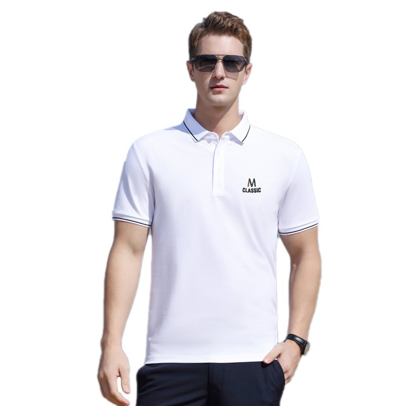 Plus Size Men's T Shirts Polo Custom Knitted Polo Collar T-shirts High Quality Polyester Cotton Fabric Uniform Polos