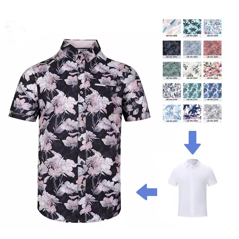 Factory Direct Sales Collar Button Slim Casual Lapel Polo Men Summer Shirt Hawaiian Custom Logo Design Camisas T-shirt For Men
