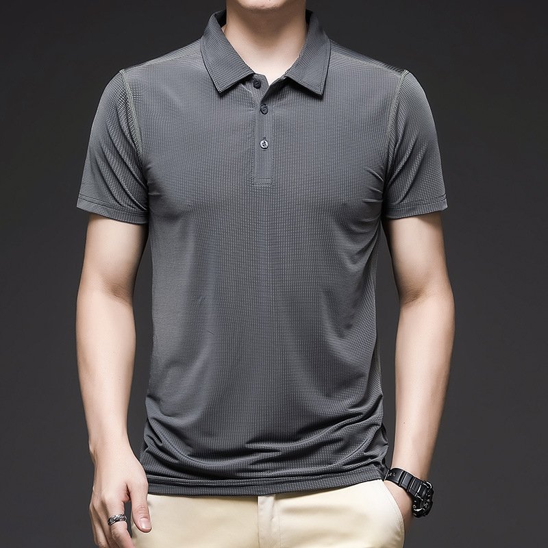Sports And Leisure Polo t-Shirt Golf Badminton Tennis Sport Quality Polo t-Shirt Ice Silk Short Sleeve Men'S T-Shirt