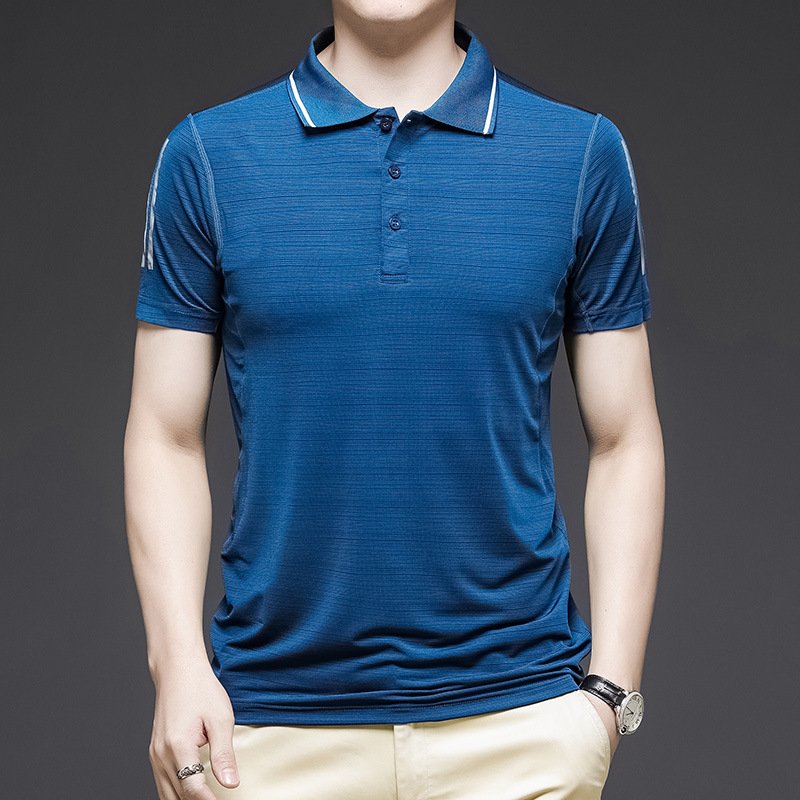 Sports And Leisure Polo t-Shirt Golf Badminton Tennis Sport Quality Polo t-Shirt Ice Silk Short Sleeve Men'S T-Shirt