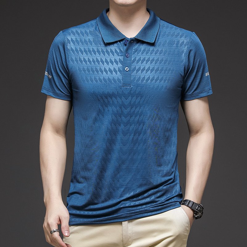 Sports And Leisure Polo t-Shirt Golf Badminton Tennis Sport Quality Polo t-Shirt Ice Silk Short Sleeve Men'S T-Shirt