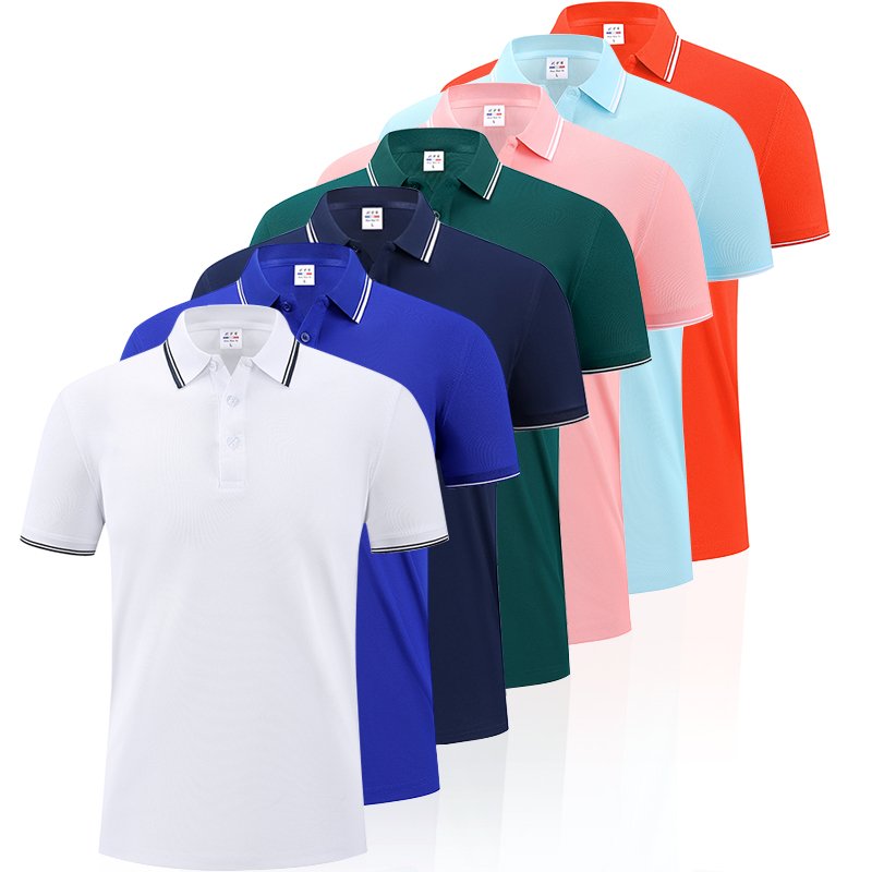 2023 latest Design fit different color collar Men's breathable polyester custom boys t-shirts&polo shirts