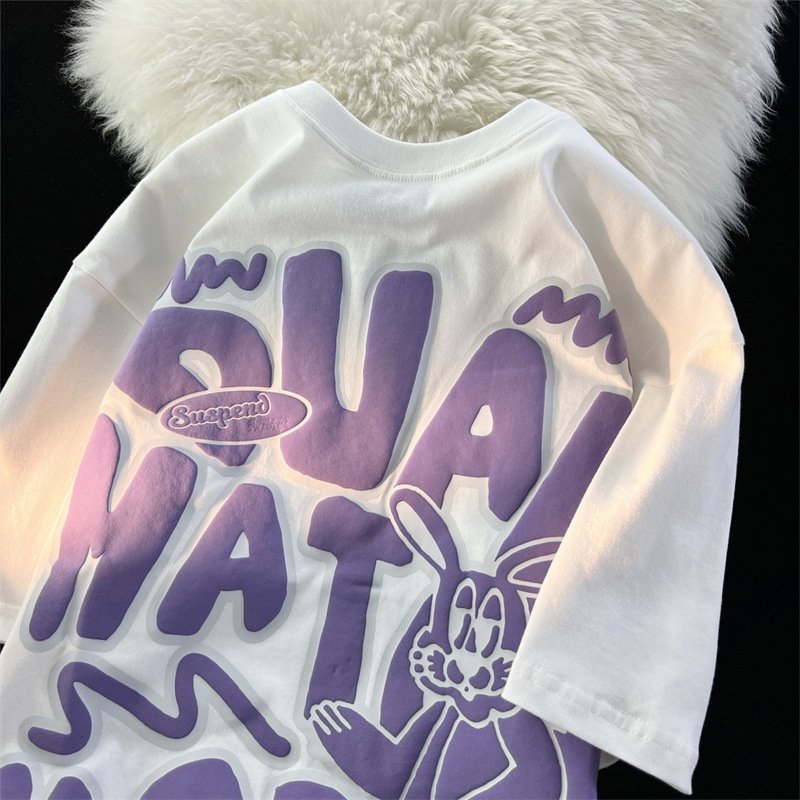 Wholesale Cotton Outdoor sports casual short sleeve Custom 3D Puff Print Plain T Shirt Foam Screen Plus Size Men's T-Shirts