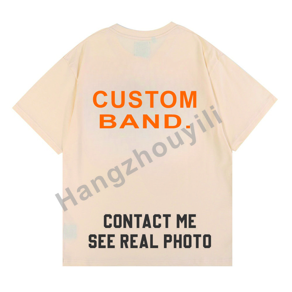 whites Custom logo Spring new men's designer short off sleeve solid color brand sweater fashion dept T-shirt