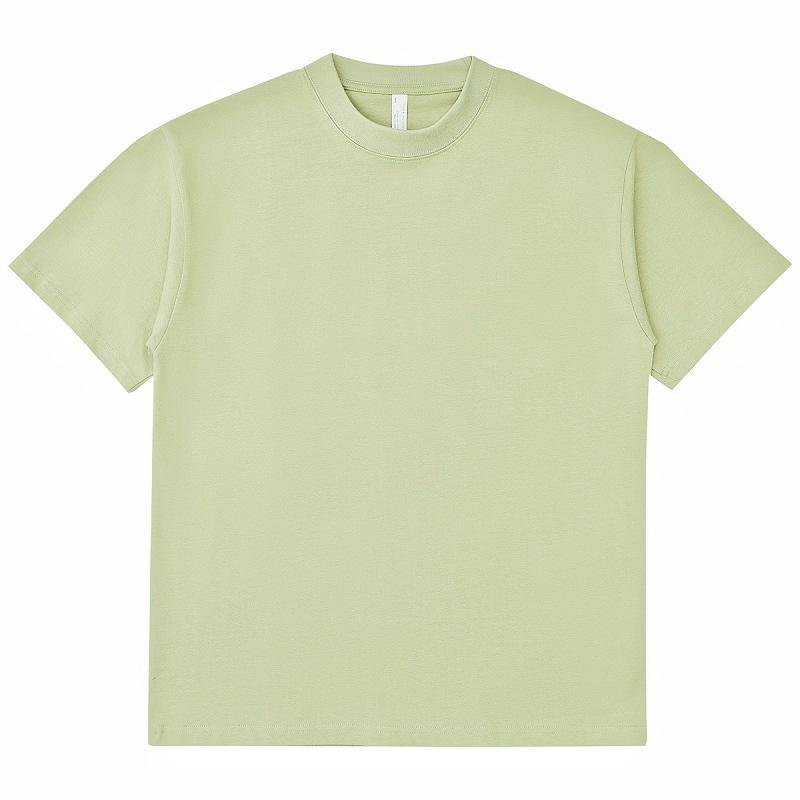 Summer New Heavyweight Blank American Vintage Baggy 100% Cotton T-Shirt High Street Fog Small Neckline Ins Men'S T-Shirt