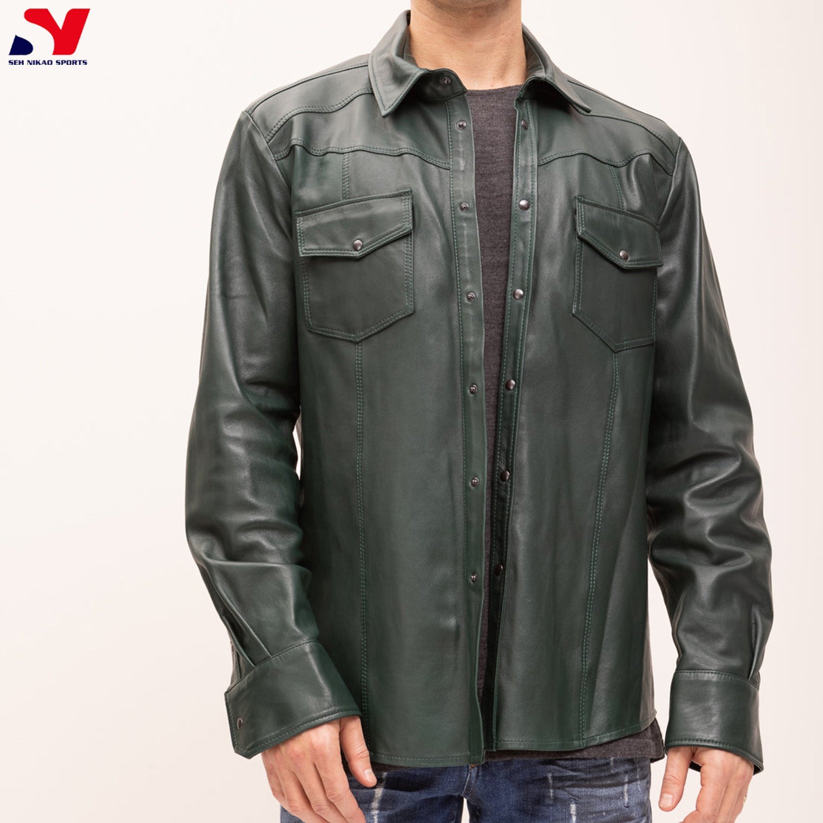 Men's Shirt Suede Leather Shirts For Men In Bulk High Quality Made In Pakistan ODM/OEM Designs low cost cheap price
