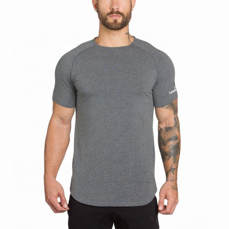 Mens fitness apparel Blank Custom Cut Off Workout Fitness Tracksuit Polyester Mens Gym Wear Mens T Shirt