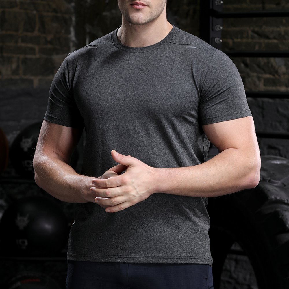 Men's Fitness Gym Shirts Joggers Quick-Drying Dryfit Sports Wear over Muscle Compression Blank Design for Sublimation T-shirt