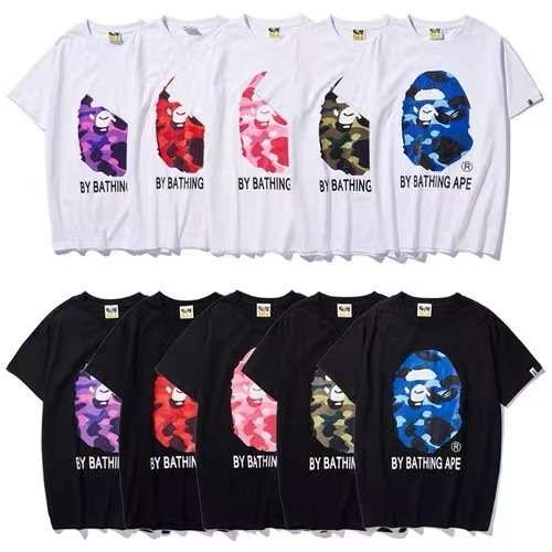 FENGFAN 2024 Top Quality Fashion Designer Bapees T-shirt Men's T-shirts Loose Printed Ape Tee Shirts T-shirt Streetwear